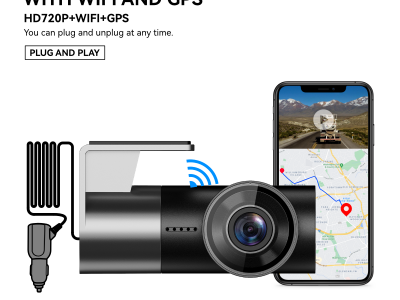 A209T 720P HD DASHCAM with WiFi and GPS APP